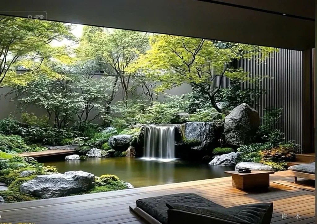 da thac nuoc trong vuon