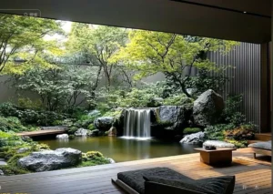 da thac nuoc trong vuon