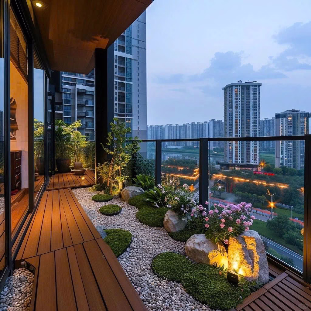 tiểu cảnh ban công đẹp 2025