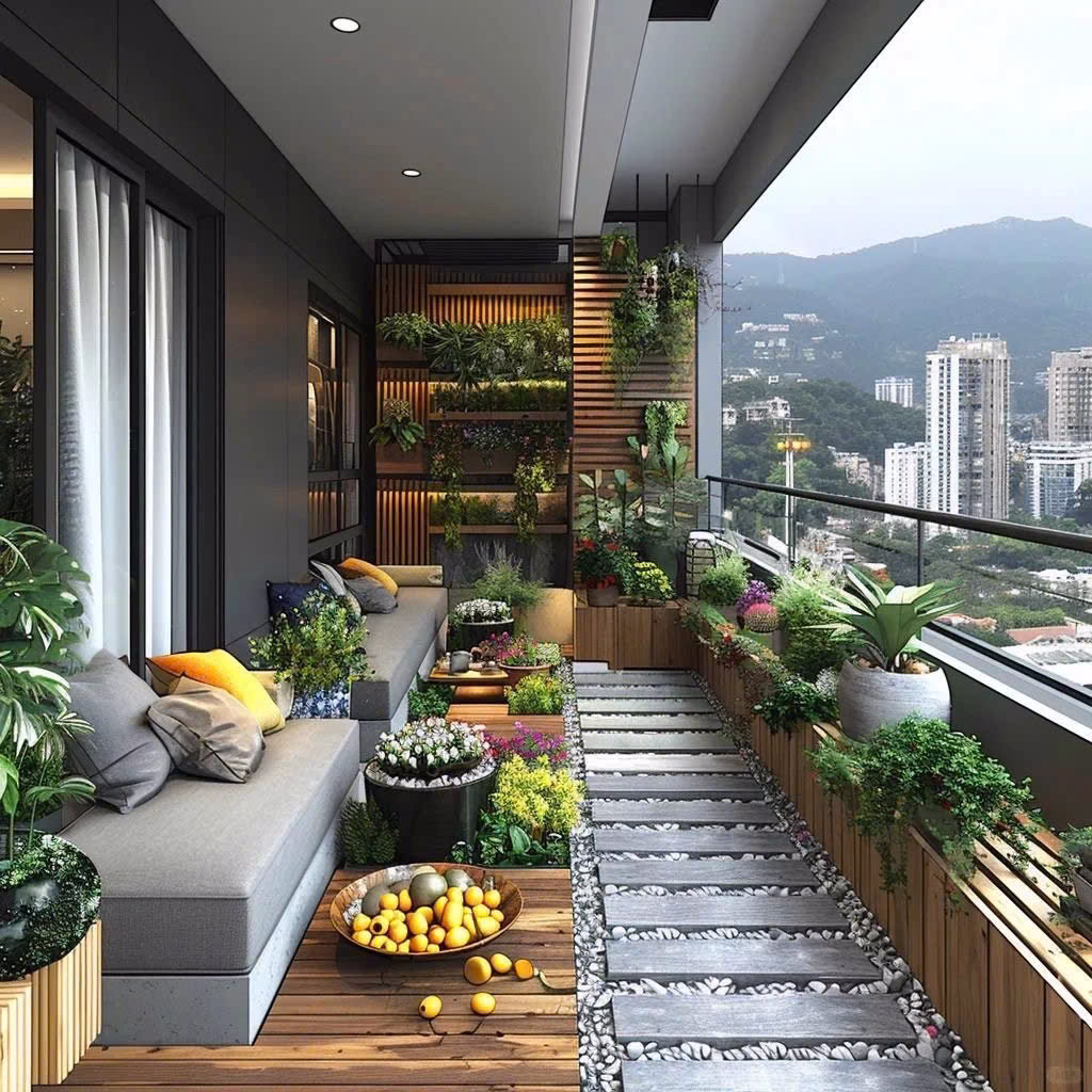 tiểu cảnh ban công đẹp 2025