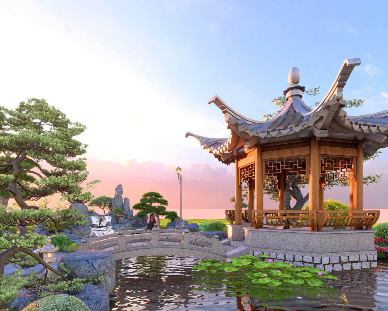 Đội ngũ Vườn Nhà Xinh thi công sân vườn TPHCM trọn gói, chuyên nghiệp