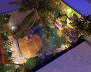 Mẫu sân vườn nhiệt đới biệt thự