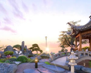 Sân vườn TPHCM phong cách Nhật Bản tối giản, tinh tế và thư giãn