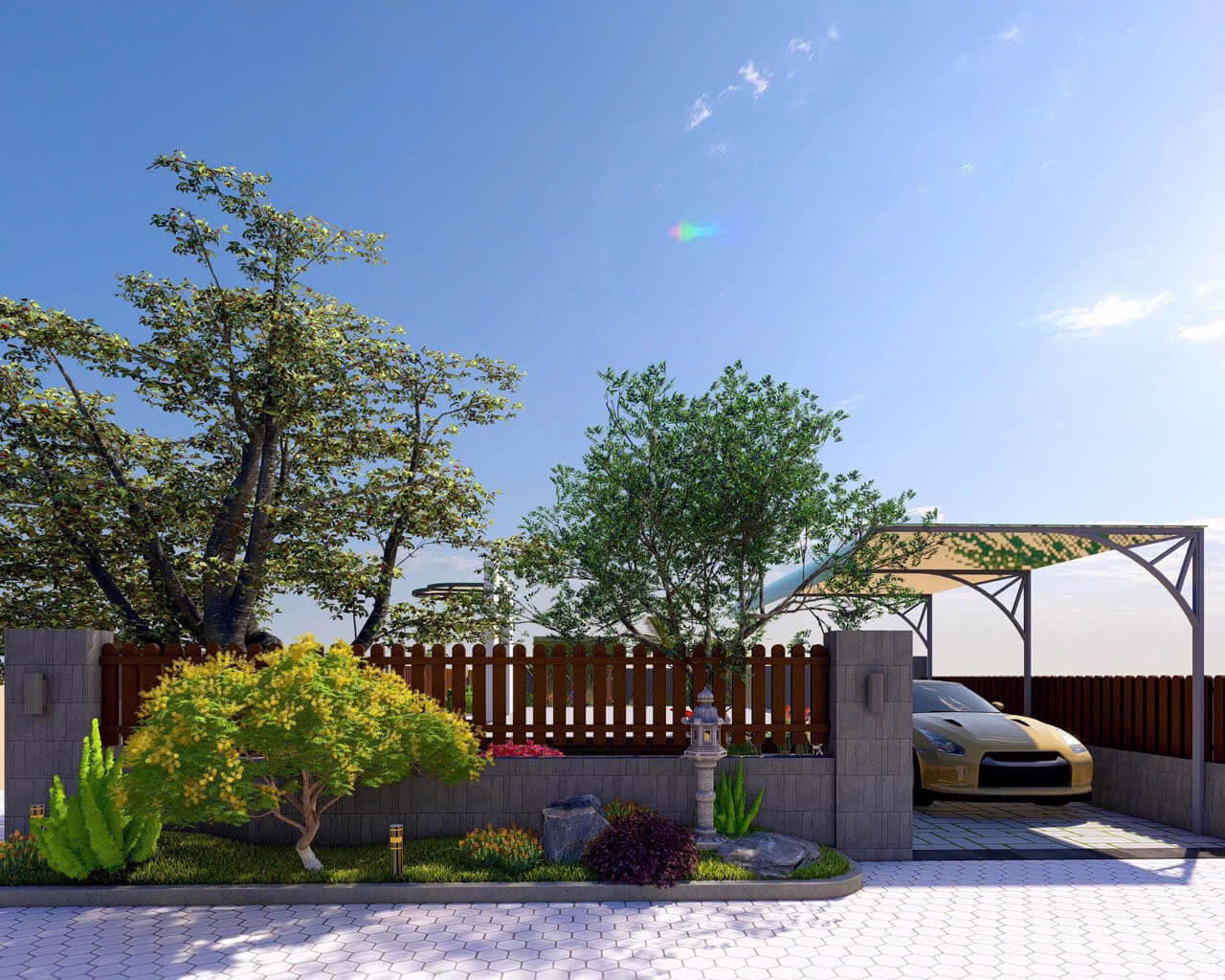 Thiết kế sân vườn hiện đại