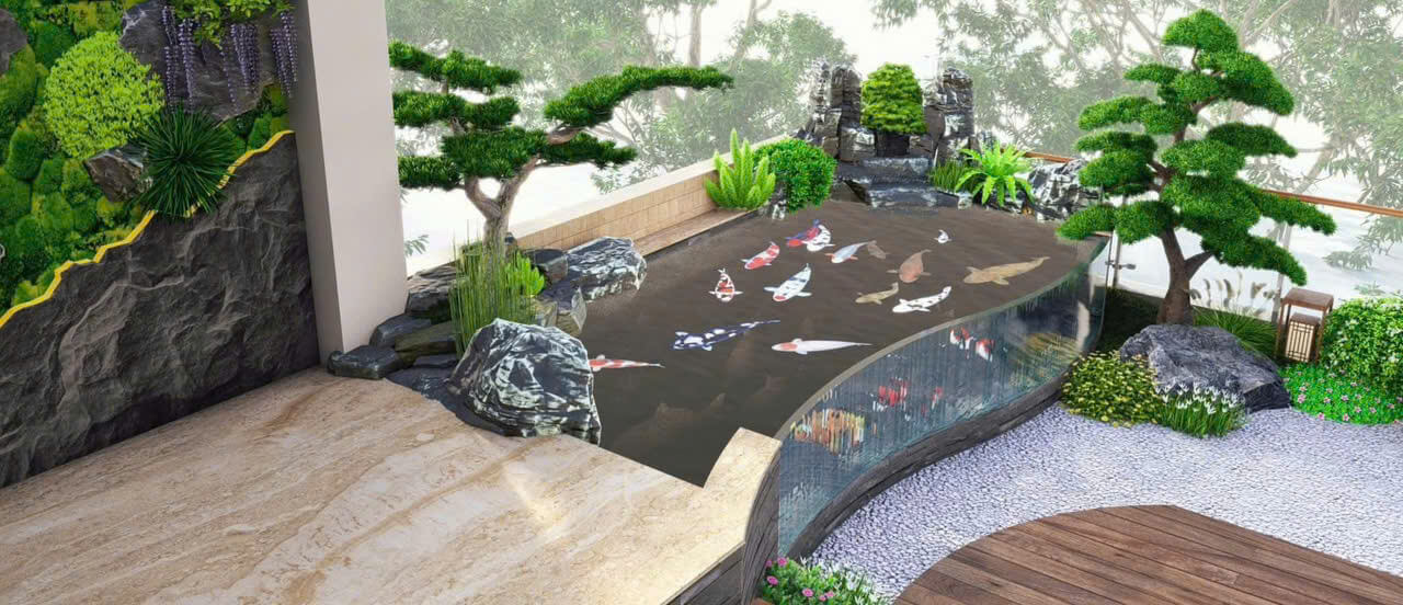 mẫu thiết kế vườn trên sân thượng