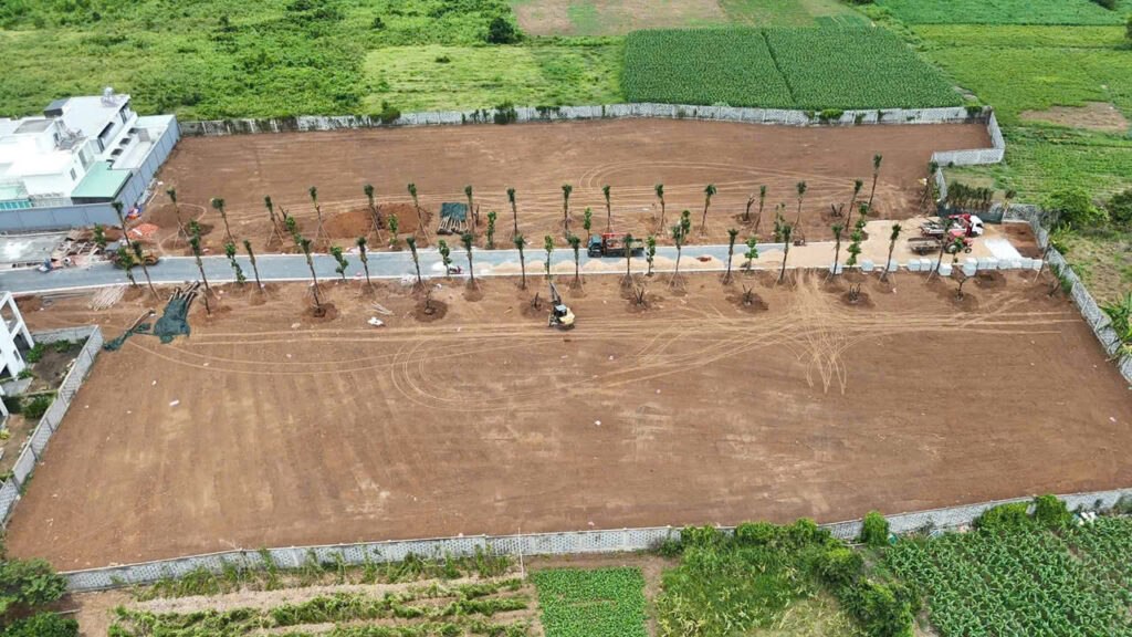 Thi công sân vườn khu công nghiệp - Vườn Nhà Xinh