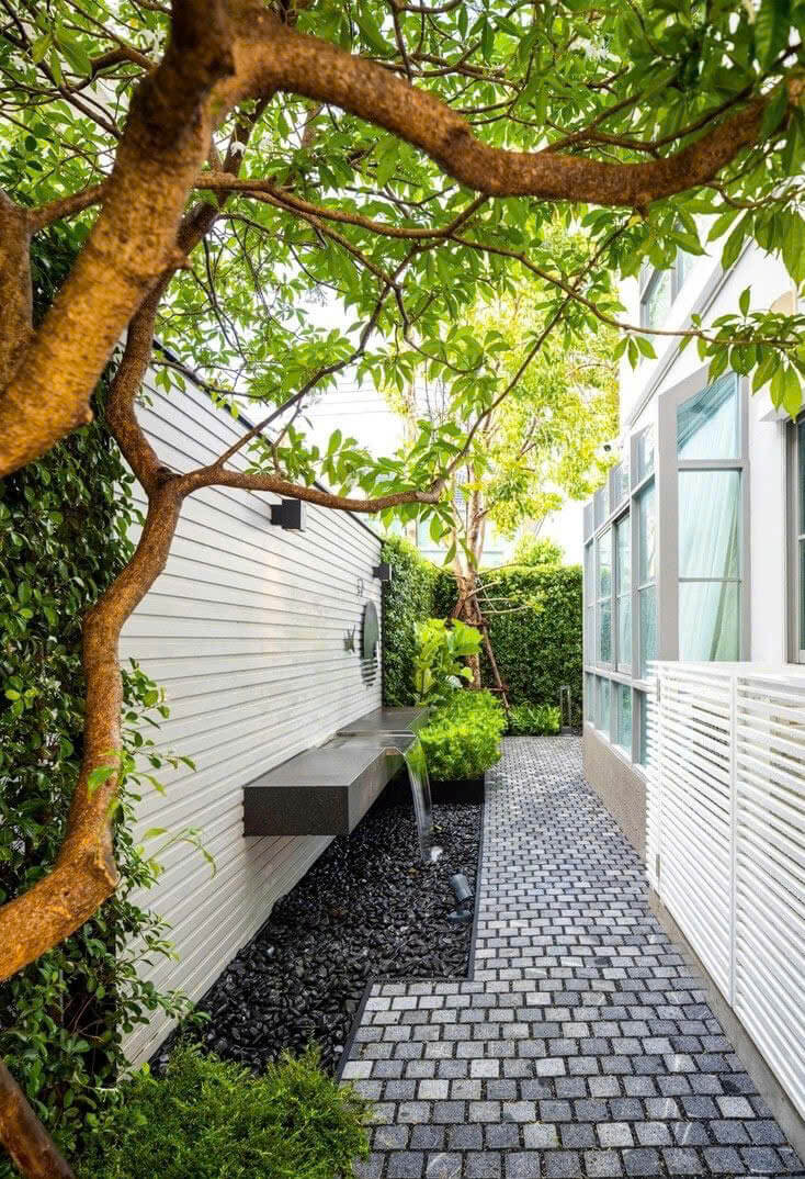 thiết kế sân vườn nhà phố hiện đại