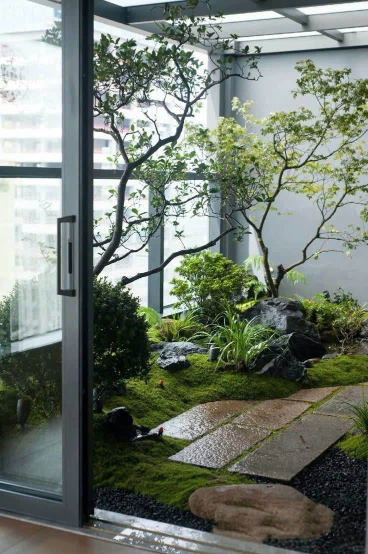 Tiểu cảnh ban công trang trí cây cảnh