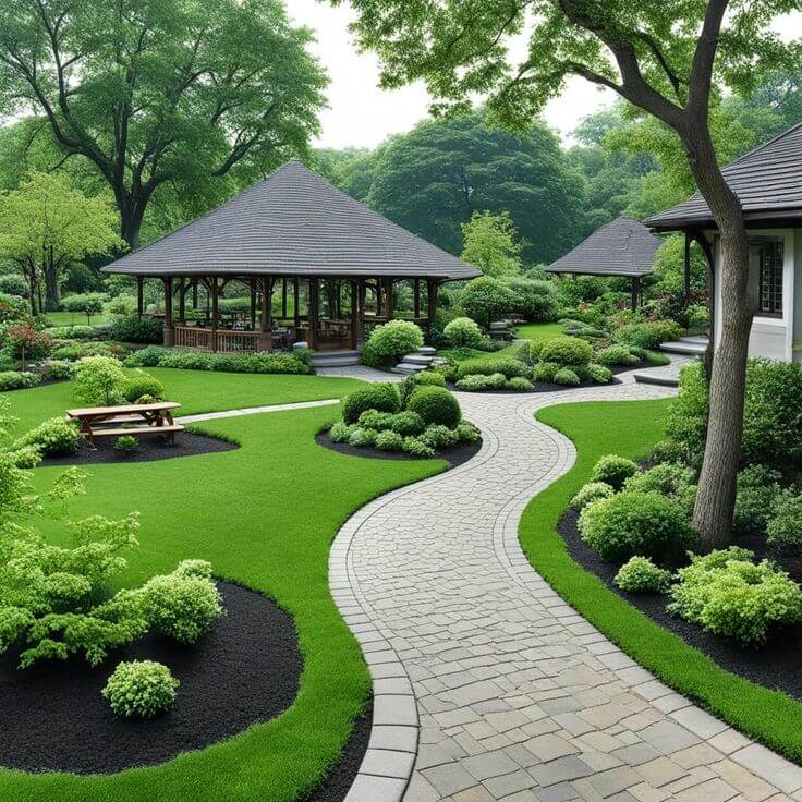 Cây xanh trang trí trong vườn