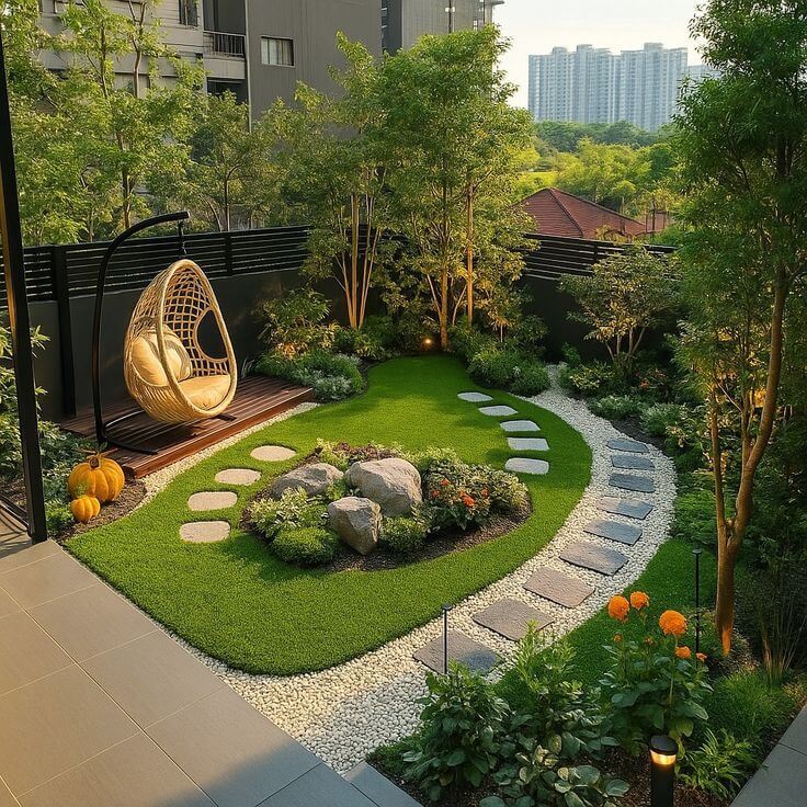 Dịch vụ thiết kế thi công sân vườn nhà vườn xinh