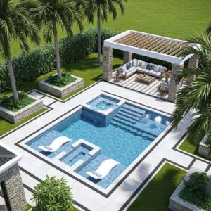 Hồ bơi sân vườn biệt thự