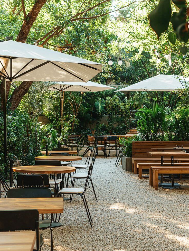 Ý tưởng thiết kế quán cafe sân vườn ấn tượng, tự nhiên