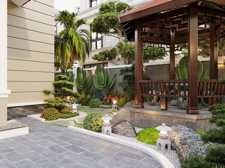 Phong cách sân vườn phổ biến