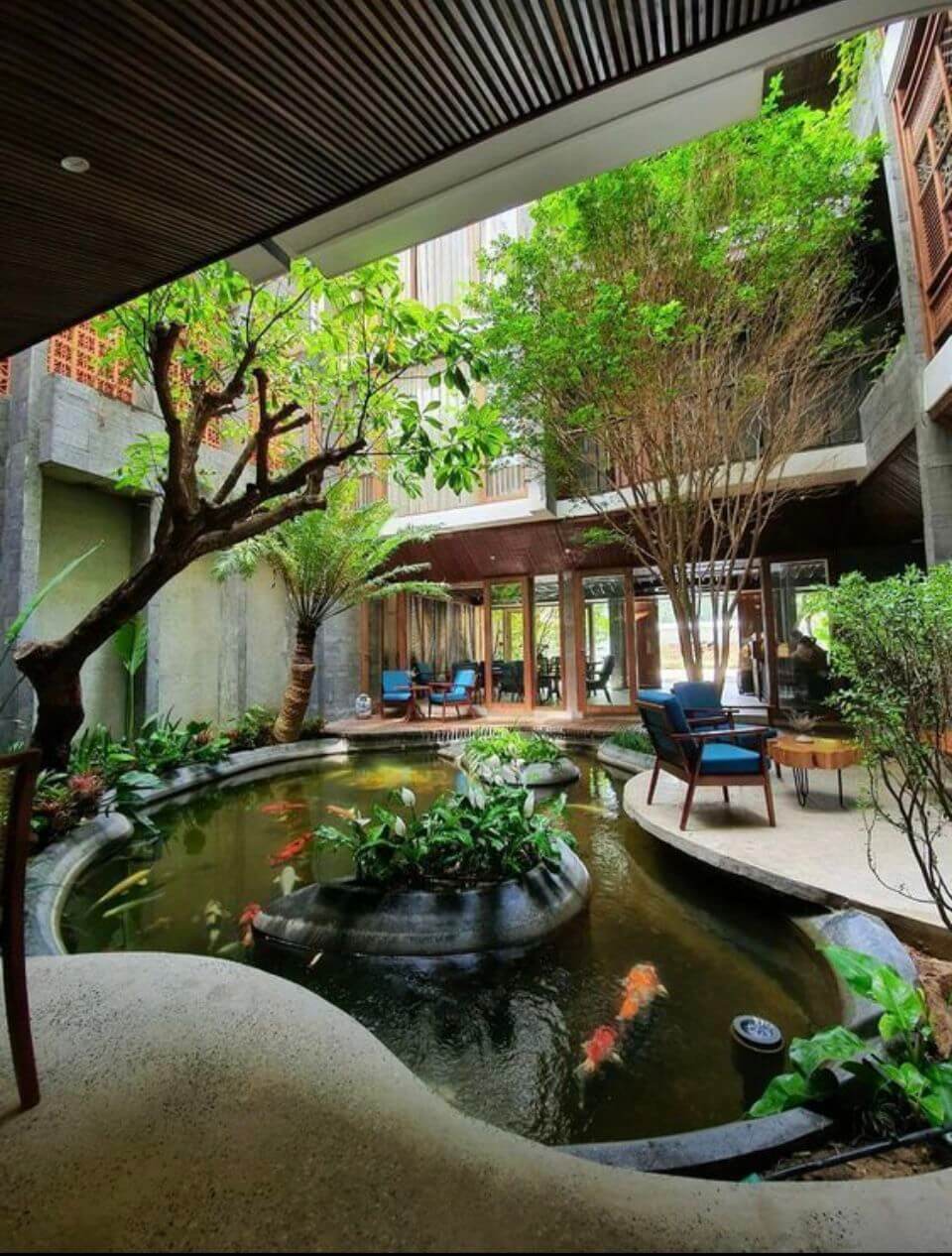 Quán cafe sân vườn phong cách Địa Trung Hải