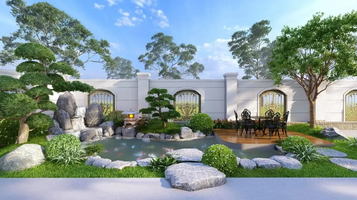 Sân vườn biệt thự châu âu