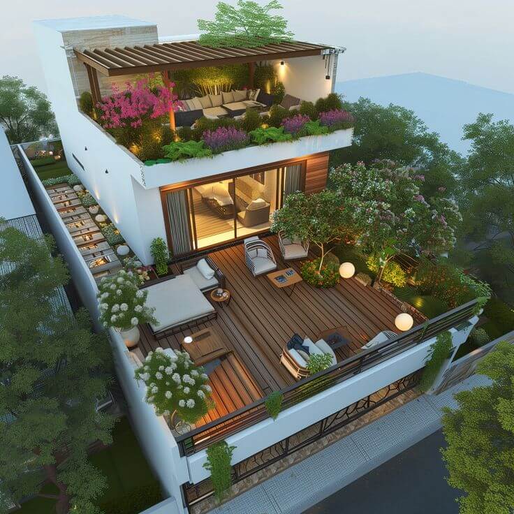 Sân vườn biệt thự tphcm