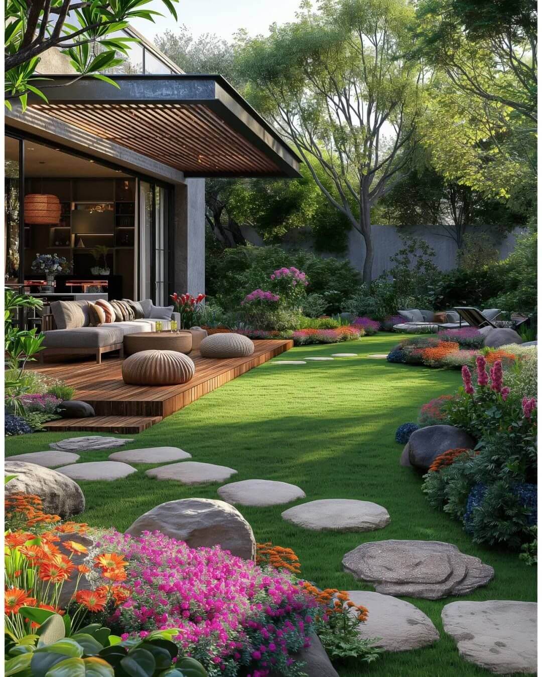 Sân vườn nhà phố xanh mát