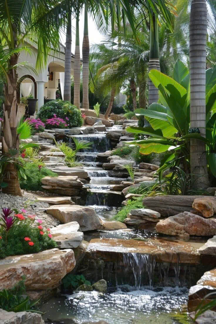 Suối nhân tạo dùng đá tự nhiên