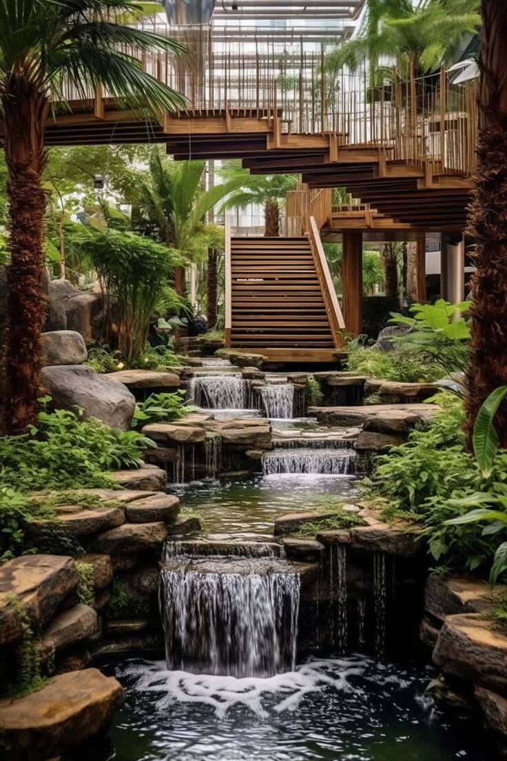 Suối nhân tạo kiểu rừng nhiệt đới