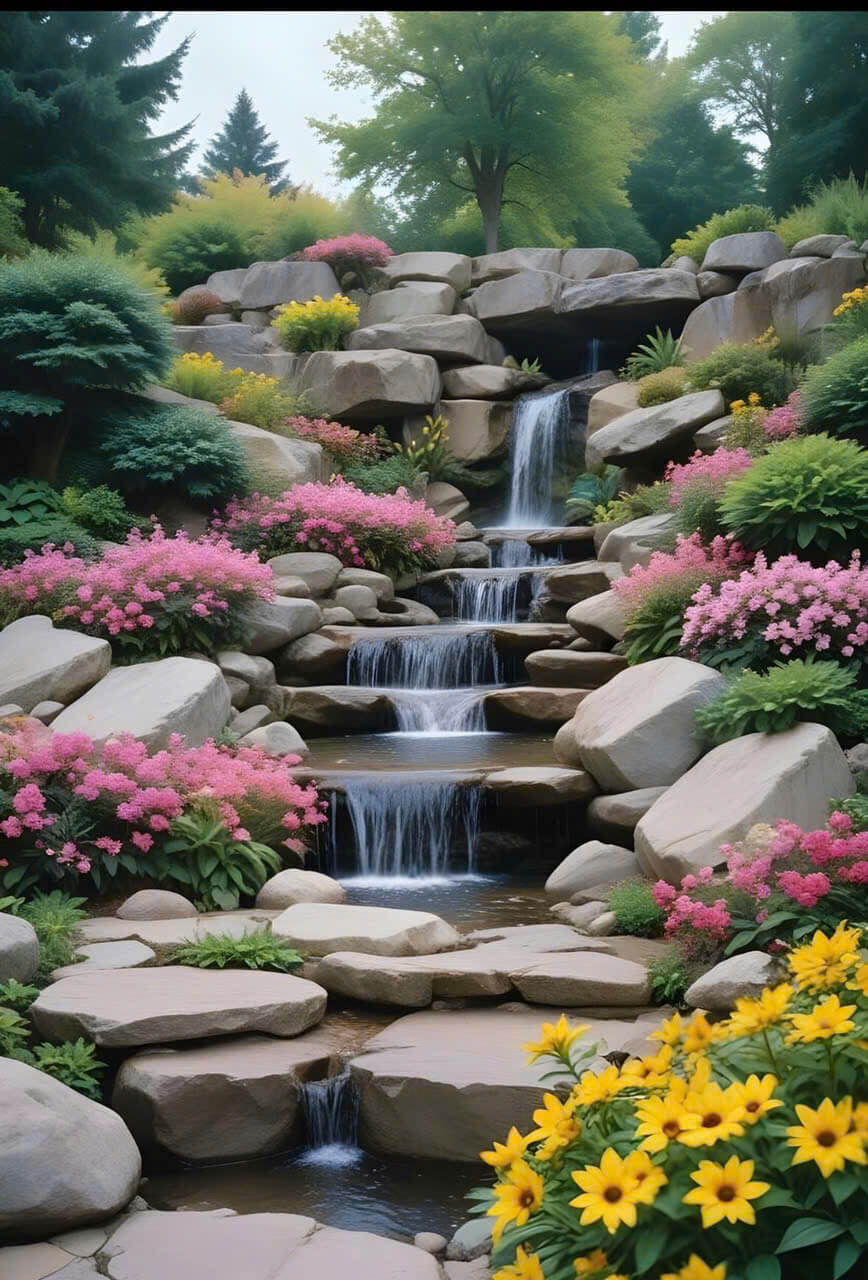 Suối nhân tạo thác nước