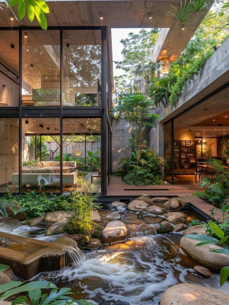 Suối nhân tạo trong vườn