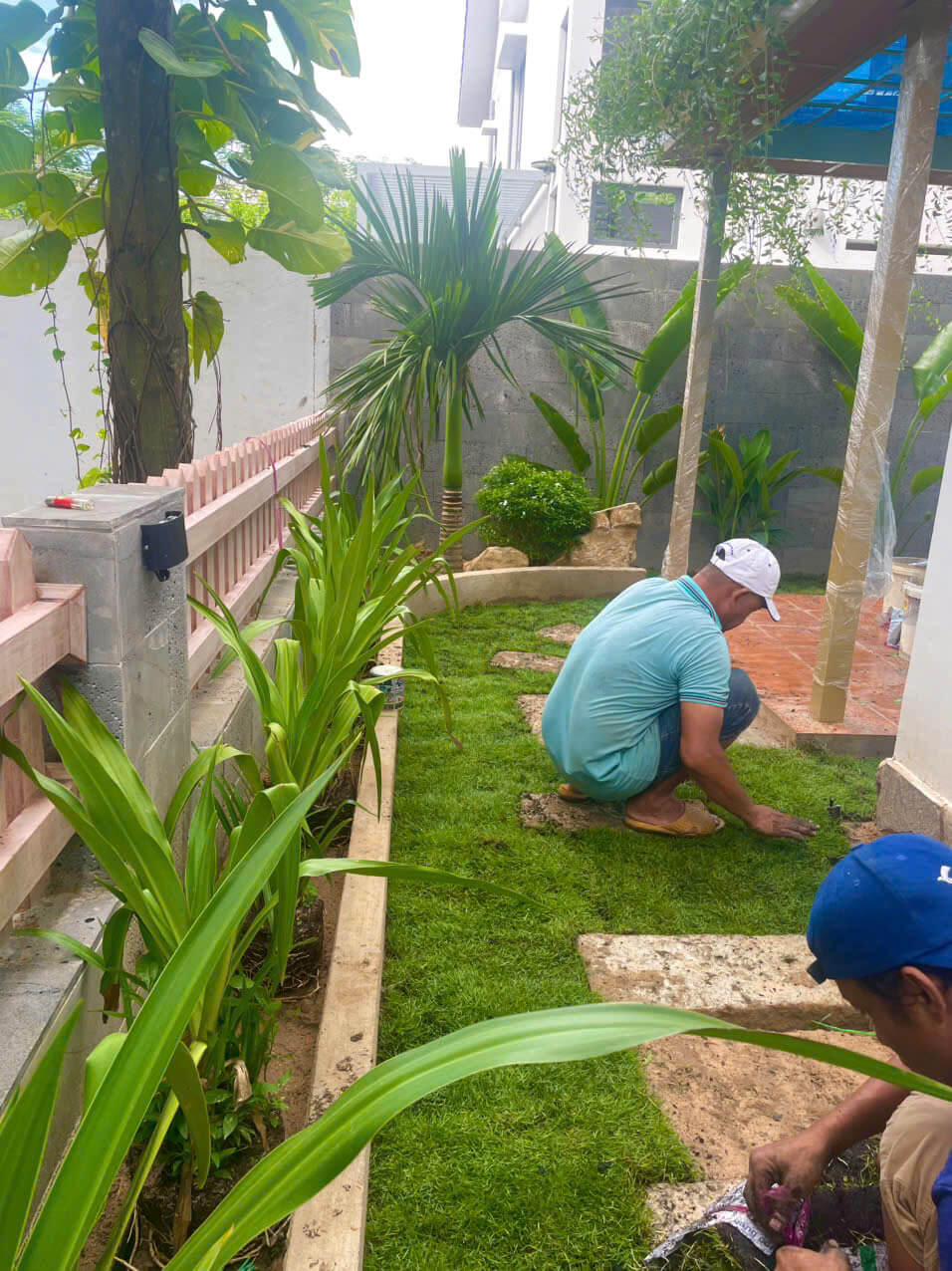 thi cong san vuon 13