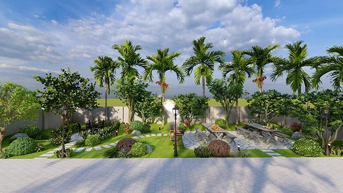 thi cong san vuon biet thu phong cach