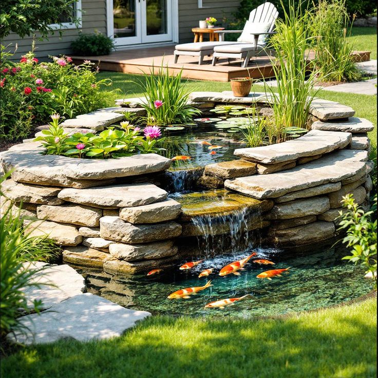 Thi công sân vườn biệt thự TPHCM sang trọng có hồ cá Koi