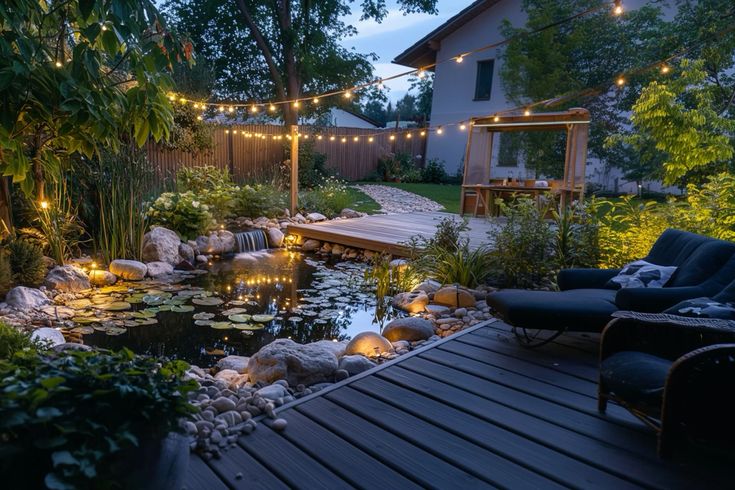 Thiết kế sân vườn TPHCM hiện đại với cây xanh và tiểu cảnh đá