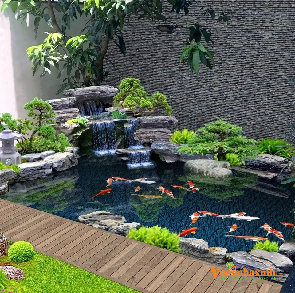 Mẫu suối nhân tạo mini tạo tiếng nước róc rách thư giãn.