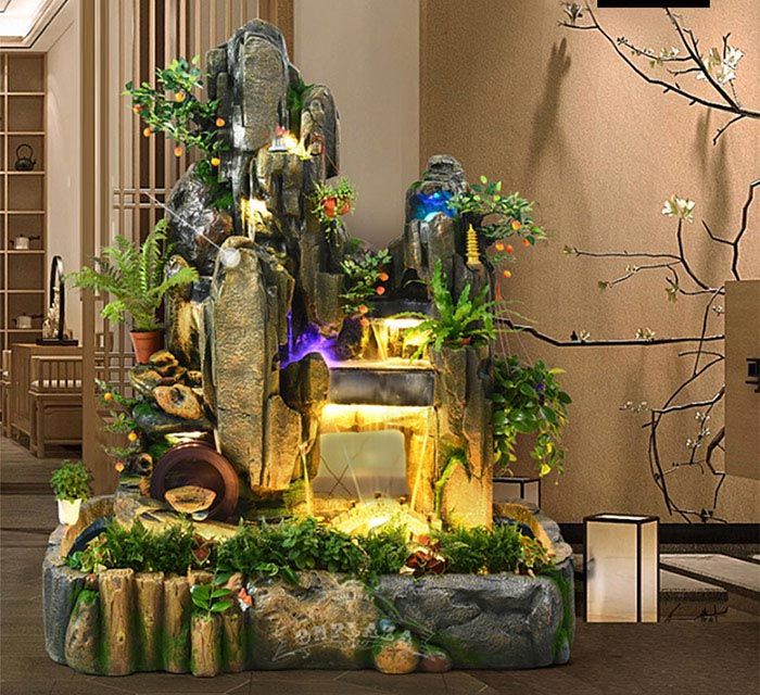 Hòn non bộ trong nhà